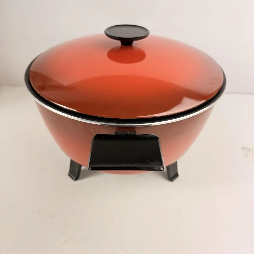 Vtg WEST BEND Country Kettle Electric Skillet Frypan Cooker Pot Casserole 5 Qt